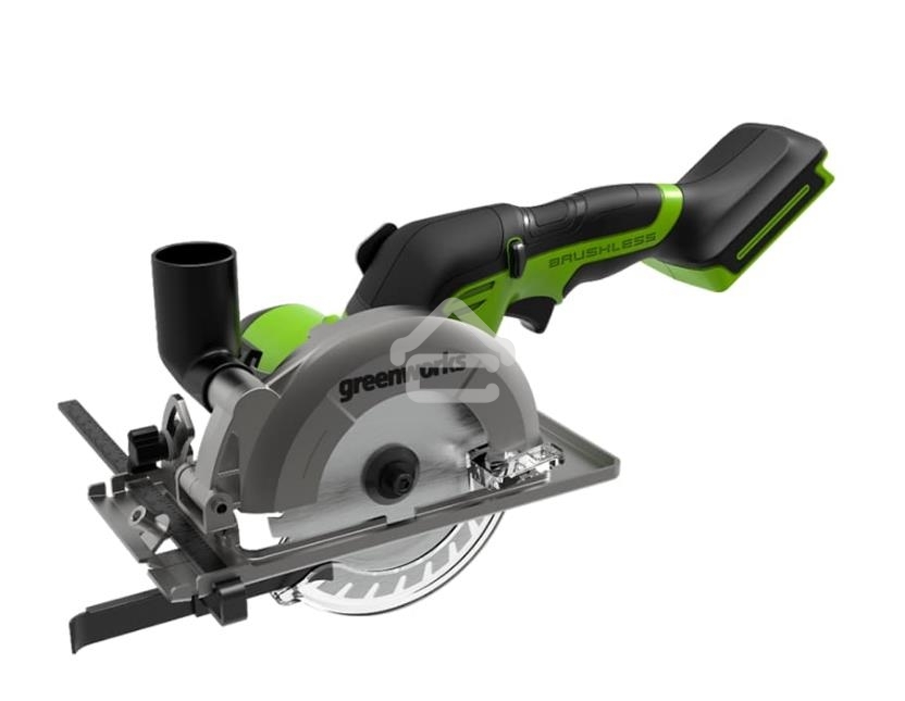 Циркулярная пила аккумуляторная GreenWorks G24MCS 24В, бесщеточная, без АКБ и ЗУ (1501207)