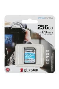 Карта памяти Kingston 256GB SDXC Canvas Go Plus 170R C10 UHS-I U3 V30 EAN: 740617301519