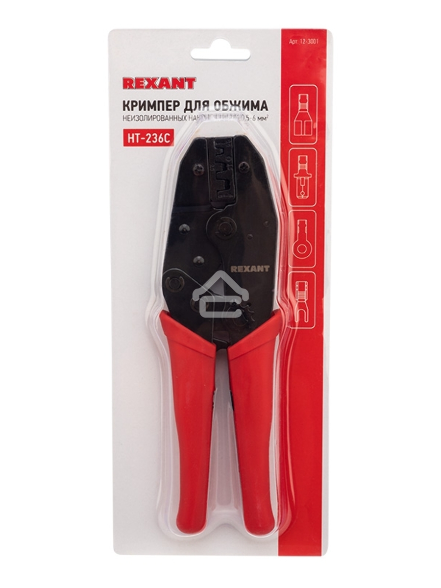 Инструменты Rexant HT-230С (12-3001) Кримпер для обжима неизолированных клемм 0.5 - 6.0 мм (TL-236C) (HT-236C)