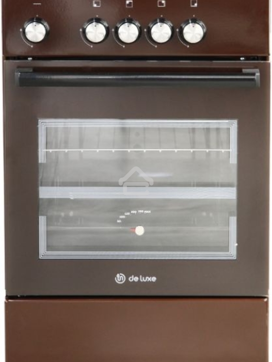 Плита газовая De Luxe 5040.48Г (Щ) 014 коричневый, конфорок 4 шт, духовка 46 л, 50 см x 85 см x 50 см