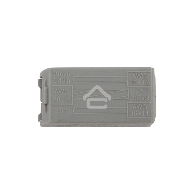 Строительно-монтажная клемма Rexant СМК 224 для светильника на 2 проводника 1.0-2.5/0.5-2.5 мм², белая (5 шт./уп.)