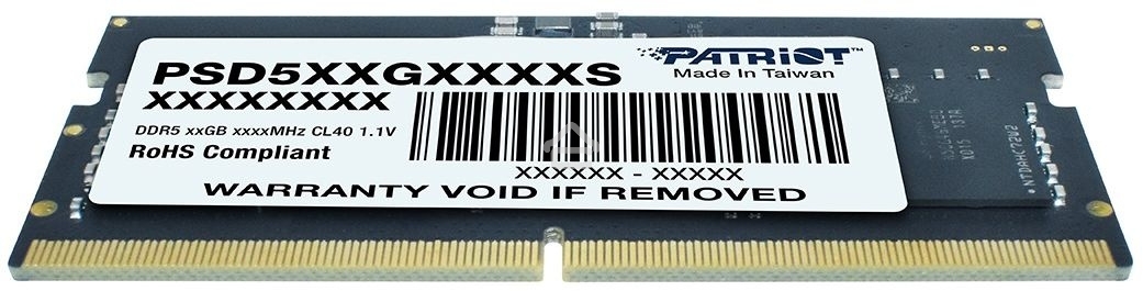 Оперативная память Patriot, DDR5, 32GB (1x32 GB), 4800 MHz, CL40 SO-DIMM