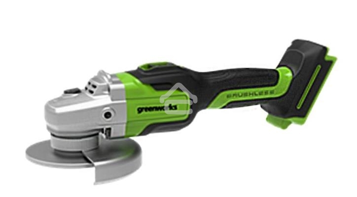 Угловая шлифовальная машина Greenworks 24В, аккумуляторная Greenworks (В комплекте с АКБ 2А·ч. и ЗУ) 3200207UA