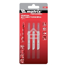 Полотна для электролобзика Matrix по металлу, 3 шт. T118A, 50 х 1,2мм, HSS