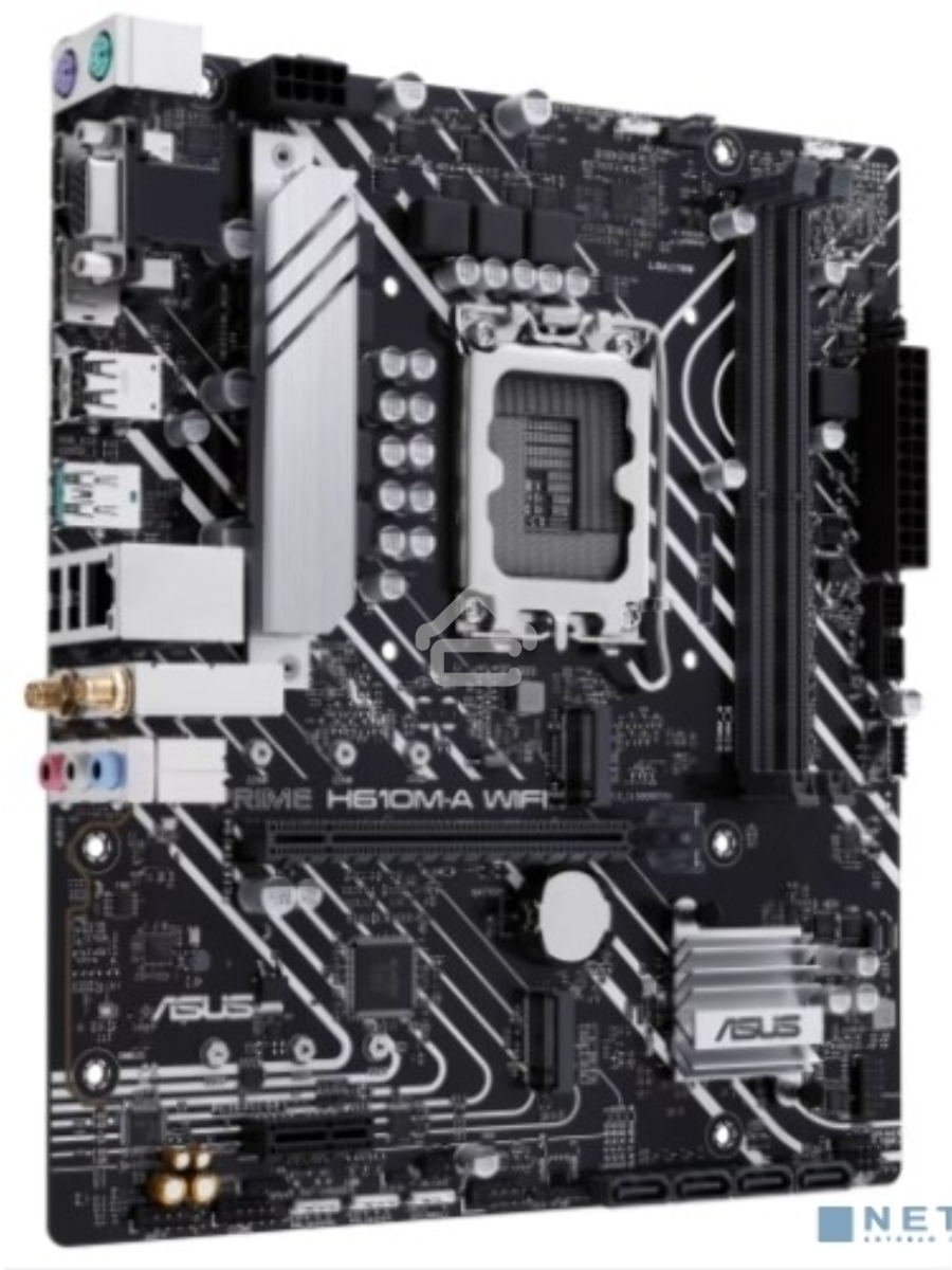 Материнская плата ASUS PRIME H610M-A WIFI, LGA 1700, Intel H610, 2xDDR5, 4xSATA, 2xM.2, 1xPCIe 4.0 x16, 1xDP, 1xHDMI, 1xVGA, 1x1Gb LAN, 1xUSB 3.2 Gen 2, 4xUSB 2.0, 3x3.5 мм, 7.1, mATX
