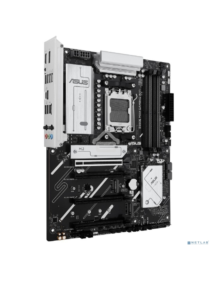 Материнская плата ASUS B650E MAX GAMING WIFI, AM5, AMD B650, 4xDDR5, 4xSATA, 3xM.2, 1xPCIe 5.0 x16, 1xPCIe 4.0 x16, 2xPCIe 3.0 x1, 1xDP, 1xHDMI, 1x2.5Gb LAN, Wi-Fi 6E, Bluetooth 5.3, 4xUSB-A 10Gbps, 1xUSB-C 10Gbps, 2xUSB-A 5Gbps, 2xUSB-A 2.0, 3x3.5 мм, 7.