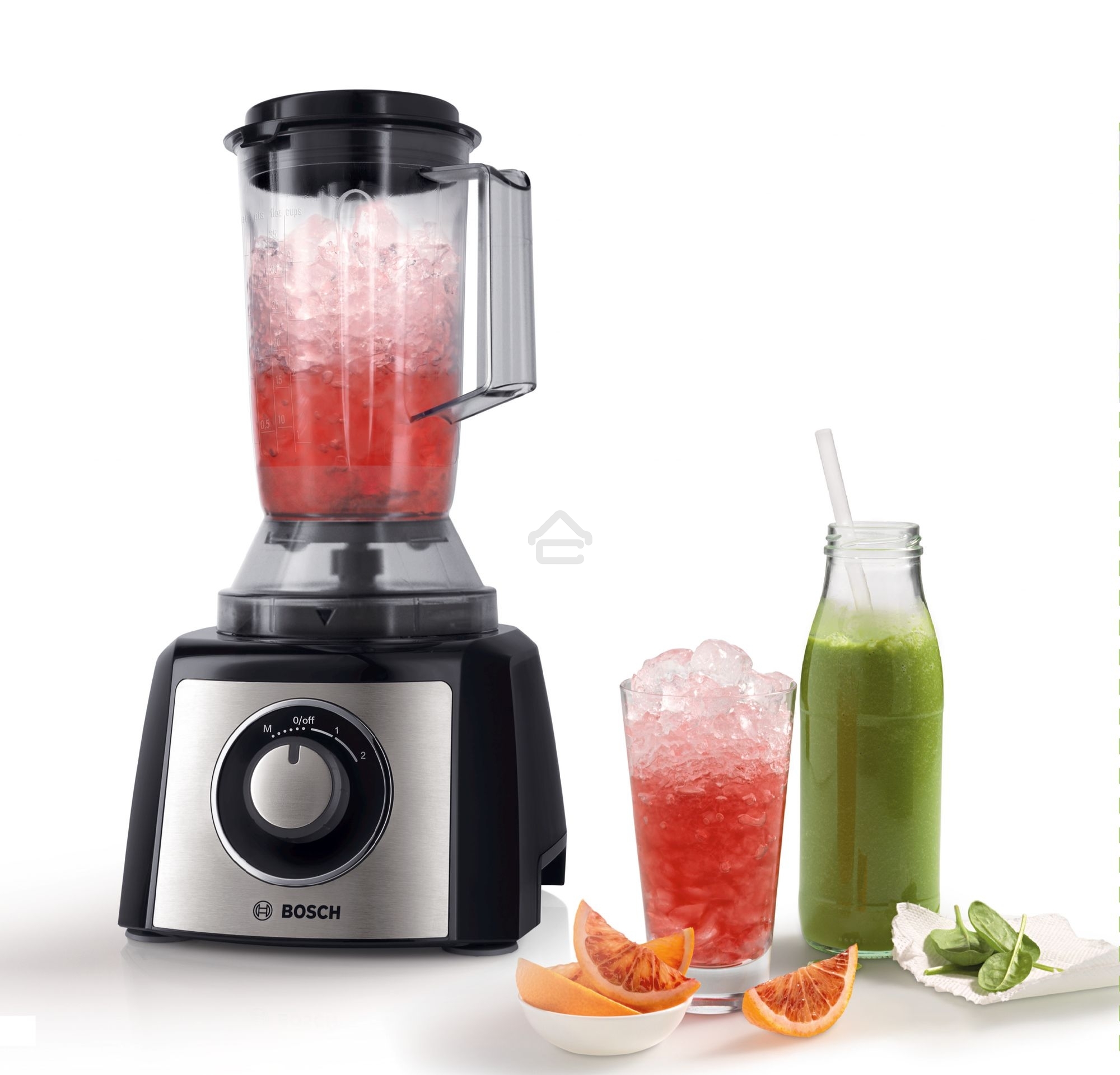 Кухонный комбайн Bosch MCM3501M 800 Вт, Скорости: 2, Блендер 1 л, Чаша 2.3 л, Цвет черны/серебристый