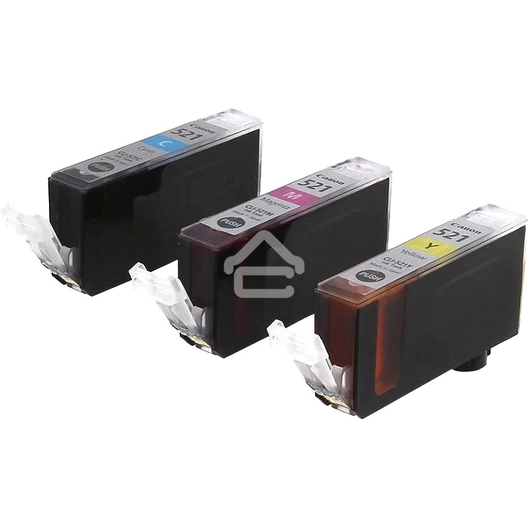 Картридж струйный Canon CLI-521 (2934B010) голубой/пурпурный/желтый набор карт. для Canon Pixma MP540/620/630/980