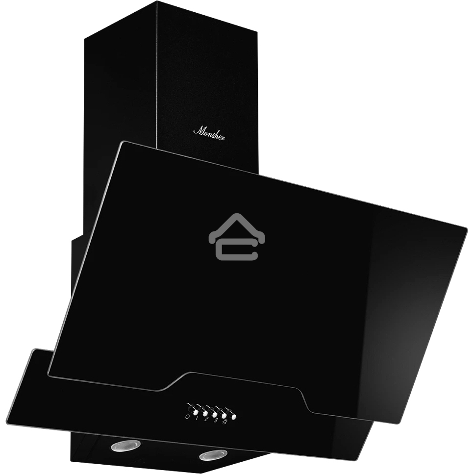 Вытяжка наклонная Monsher Laval 60 черный, 60 см, 1100 куб. м/ч, 53 дБ