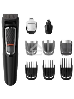 Триммер Philips MG3740/15 черный (насадок в компл:9шт)