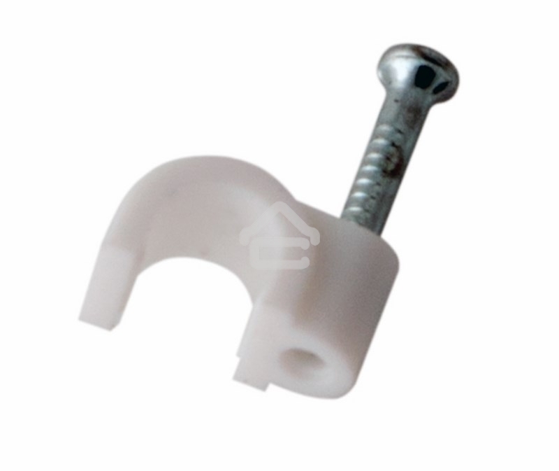 Крепеж кабеля круглый 4 мм, белый (упак. 50 шт) Rexant