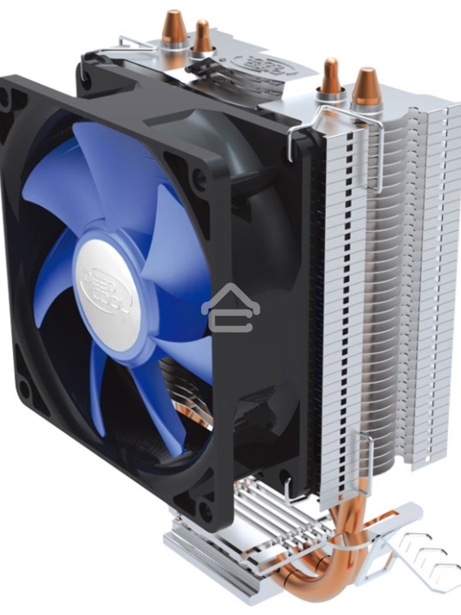 Кулер для процессора DEEPCOOL ICE EDGE MINI FS V2.0 синий, 80 мм, алюминий/медь, 2200 об/мин, 24.7 дБ, 3 pin, 100 Вт, 112 мм