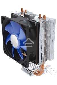 Кулер для процессора DEEPCOOL ICE EDGE MINI FS V2.0 синий, 80 мм, алюминий/медь, 2200 об/мин, 24.7 дБ, 3 pin, 100 Вт, 112 мм