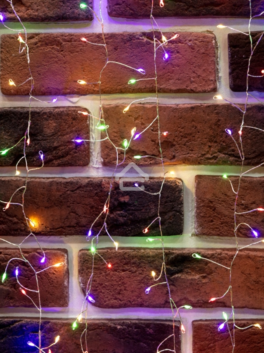 Гирлянда роса Фейерверк с трансформатором 20 м, 1000 LED, цвет свечения мультиколор