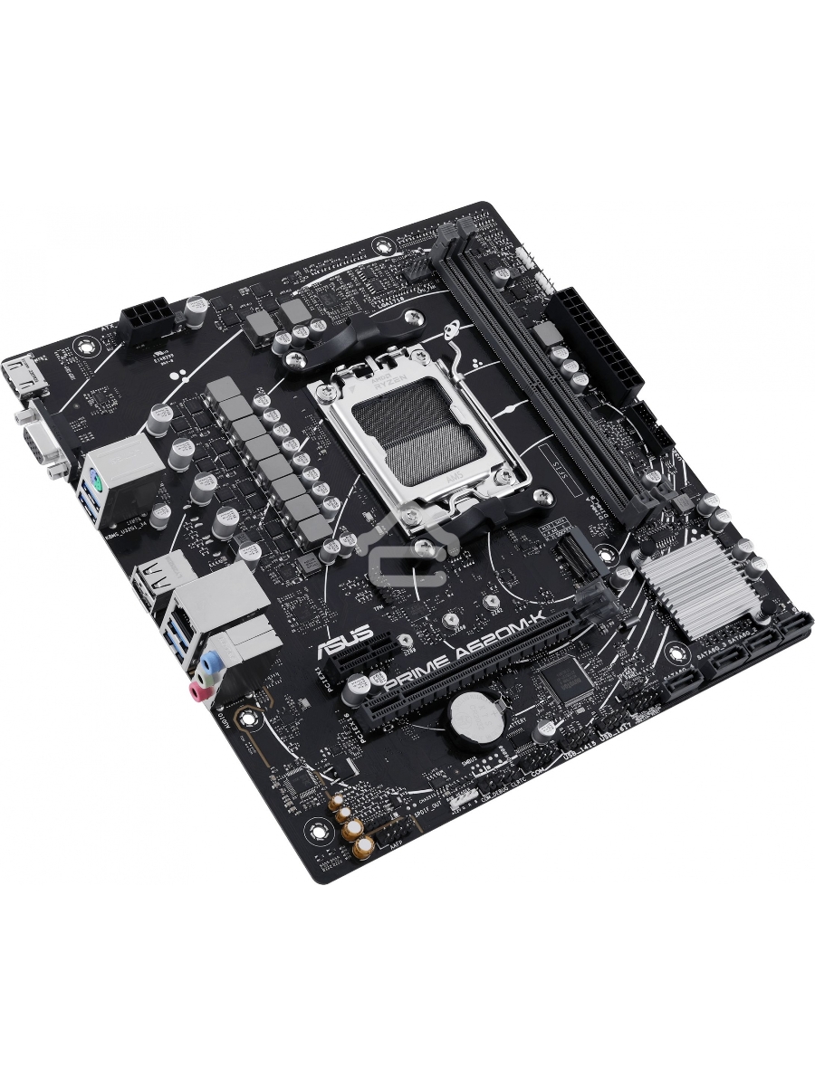 Материнская плата ASUS PRIME A620M-K, AM5, AMD A620, 2xDDR5, 4xSATA, 1xM.2, 1xPCI-E 4.0 x16, 1xPCI-E x1, 1xHDMI, 1xVGA, 1x 1Gb LAN, 4xUSB-A 3.2 Gen 1, 2xUSB-A 2.0, 3x3.5 мм, 7.1, Micro-ATX