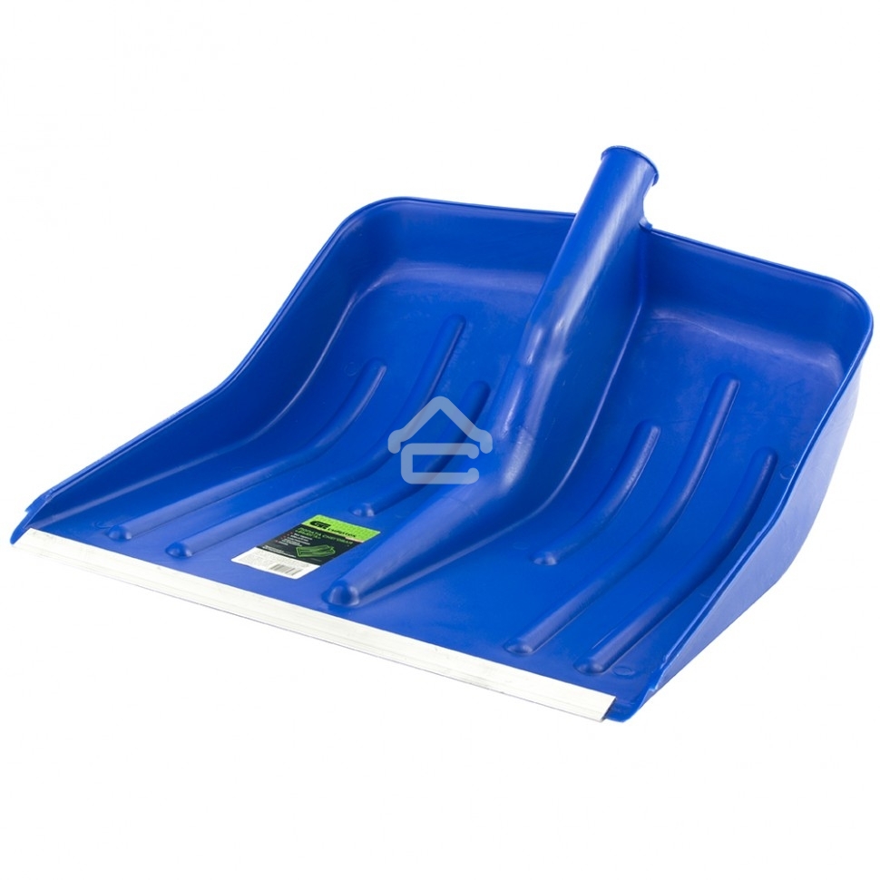 Лопата для уборки снега пластиковая Сибртех, синяя, 420х425 мм, без черенка