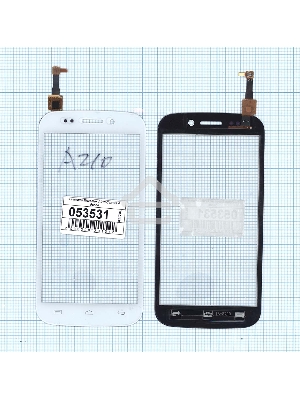 Сенсорное стекло (тачскрин) для Micromax A210 Canvas 4 белое