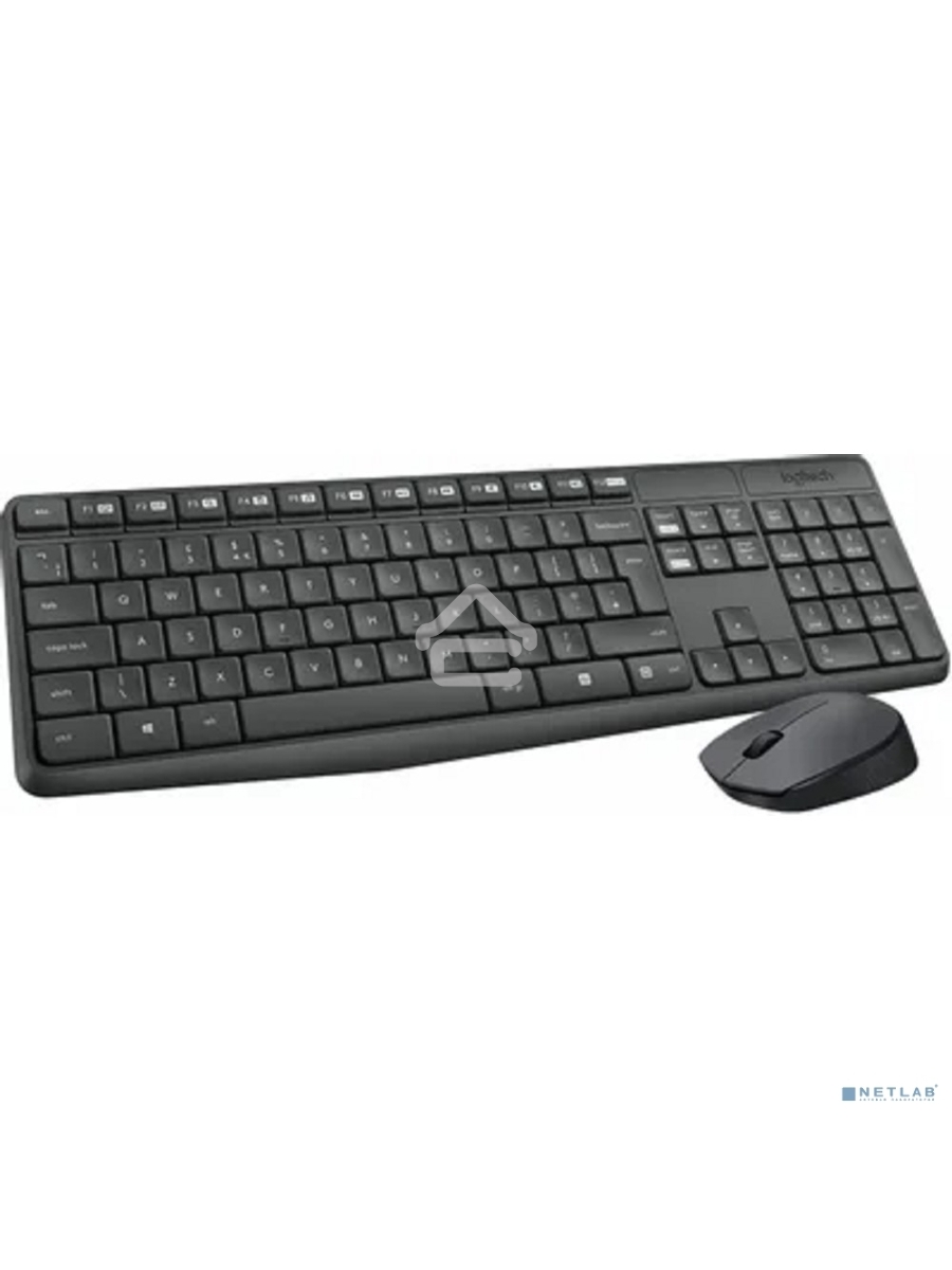Клавиатура + мышь Logitech MK235 клав:черный мышь:черный USB беспроводная