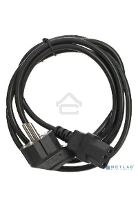 Кабель комп - розетка 220V EU (угловой) 3GX1,5mm2, 1,8m, медь, Telecom