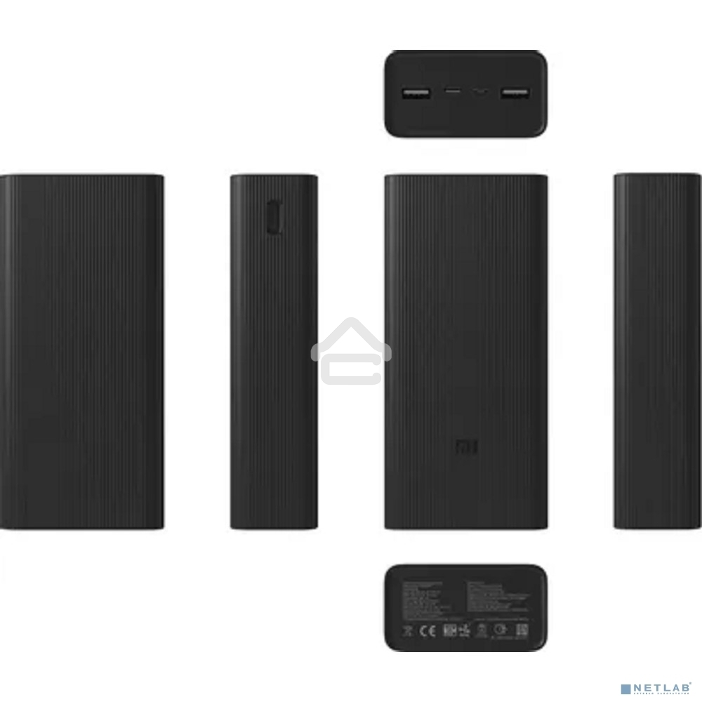Мобильный аккумулятор Xiaomi BHR9126GL 30000mAh 18W 2.6A 2xUSB-A/USB-C черный