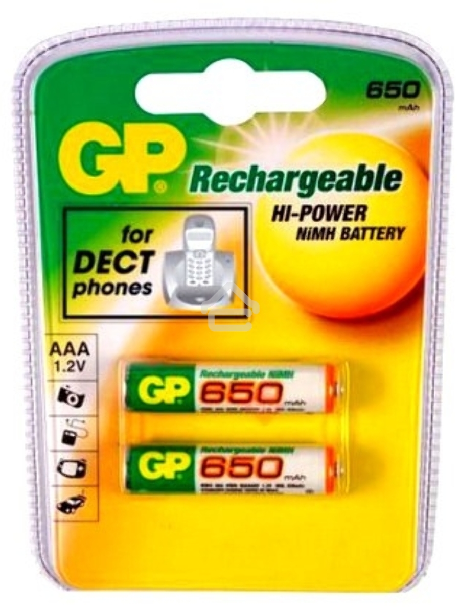 Аккумулятор GP 65AAAHC-2CPCR2/65AAAHC-2DECRC2 (2шт. в уп-ке)