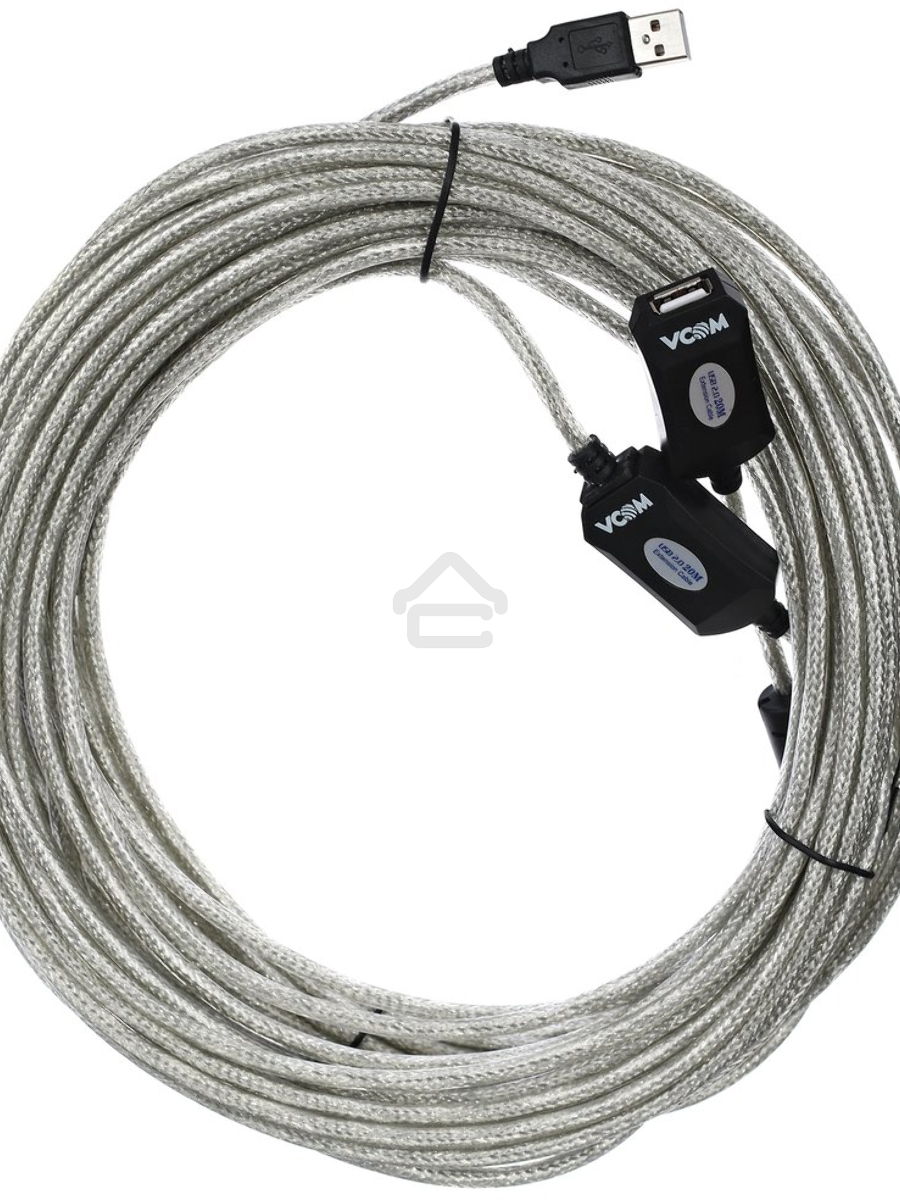 Кабель VCOM VUS7049-20M Кабель-адаптер USB2.0-repeater, удлинительный активный <Am-->Af> 20м