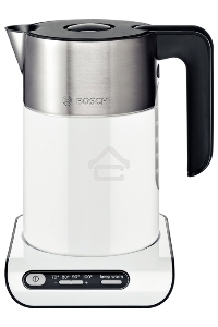Чайник электрический Bosch TWK8611P 1.5л. 2400Вт белый/серебристый (корпус: нержавеющая сталь)