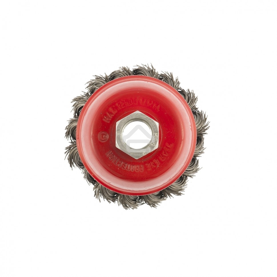 Щетка Matrix для УШМ, 65 мм, М14, Чашка, крученая проволока 0,35 мм
