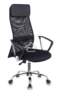Кресло руководителя Бюрократ KB-6N/SL/B/TW-11 TW-01 TW-11 черный, сетка, крестовина хром