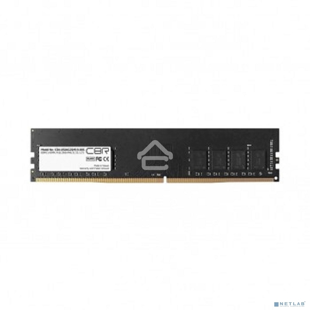 Оперативная память CBR DDR4 DIMM (UDIMM) 4GB CD4-US04G26M19-00S PC4-21300, 2666MHz, CL19, single rank