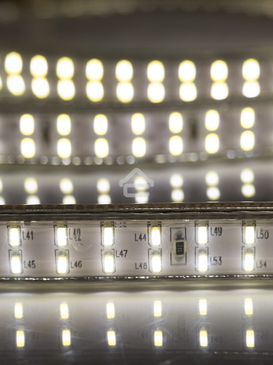 Лента LED 220 В, 6.5x15 мм, IP67, SMD 3014, 240 LED/m, цвет свечения теплый белый, 100 м