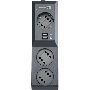 Сетевой фильтр Surge protector Pilot 3G 3xGP euro outlets, 10А/2.2кВа, 2xUSB, 1.8m, black