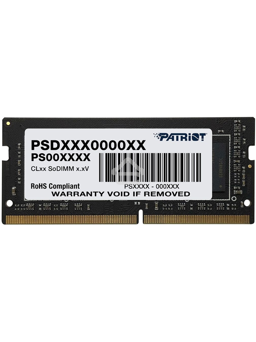 Оперативная память Patriot Signature, DDR4, 16GB (1x16 GB), 3200 MHz, CL22, SO-DIMM