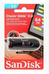 Флеш диск Sandisk 64Gb Cruzer Glide SDCZ600-064G-G35 USB3.0 черный