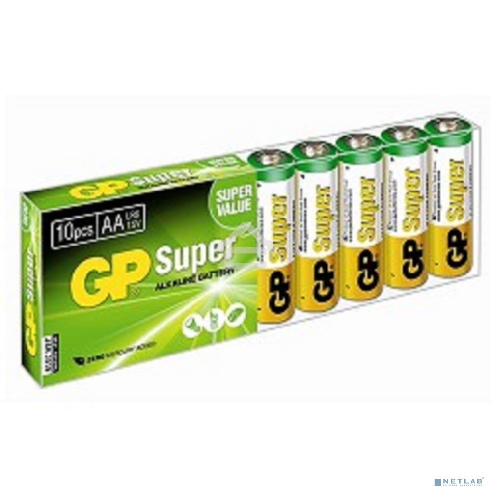 Батарея GP Super Alkaline 15AA21-2CRSWC10 AA (10шт) спайка