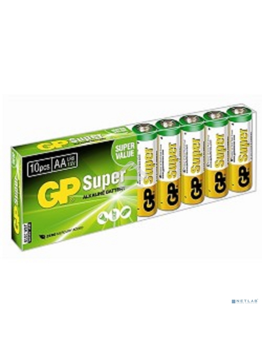 Батарея GP Super Alkaline 15AA21-2CRSWC10 AA (10шт) спайка