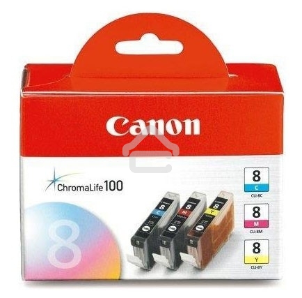 Картридж струйный Canon CLI-8C/M/Y 0621B029 голубой/пурпурный/желтый (420 стр.) для Canon Pixma iP6600D/iP4200/5200