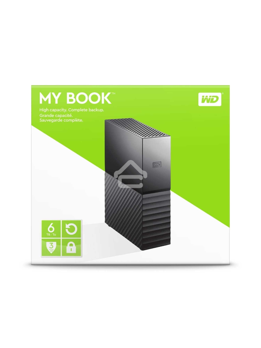 Накопитель на жестком магнитном диске WD Внешний жёсткий диск WD My Book (New) WDBBGB0060HBK-EESN 6ТБ 3,5
