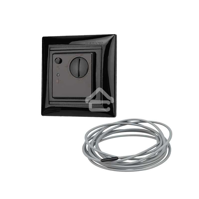 Терморегулятор механический Rexant RX-308B черный (совместим с Legrand серии Valena)