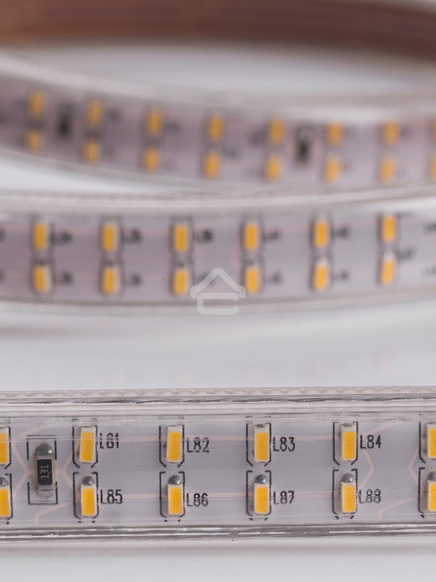 Лента LED 220 В, 6.5x15 мм, IP67, SMD 3014, 240 LED/m, цвет свечения теплый белый, 100 м