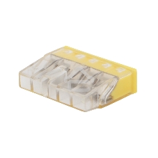 Экспресс-клемма с пастой Rexant СМК 2273-245, 5-проводная 0.5-2.5 мм², прозрачная (100 шт./уп.)