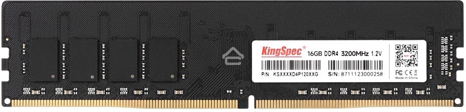 Память Kingspec 16Gb DDR4 3200MHz KS3200D4P12016G RTL LONG DIMM 288-pin 1.2В single rank