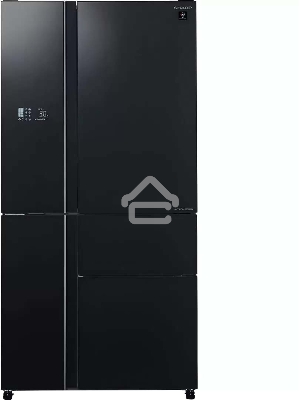 Холодильник Sharp SJWX99ABK серный трехкамерный  морозилка снизу 423/179л
