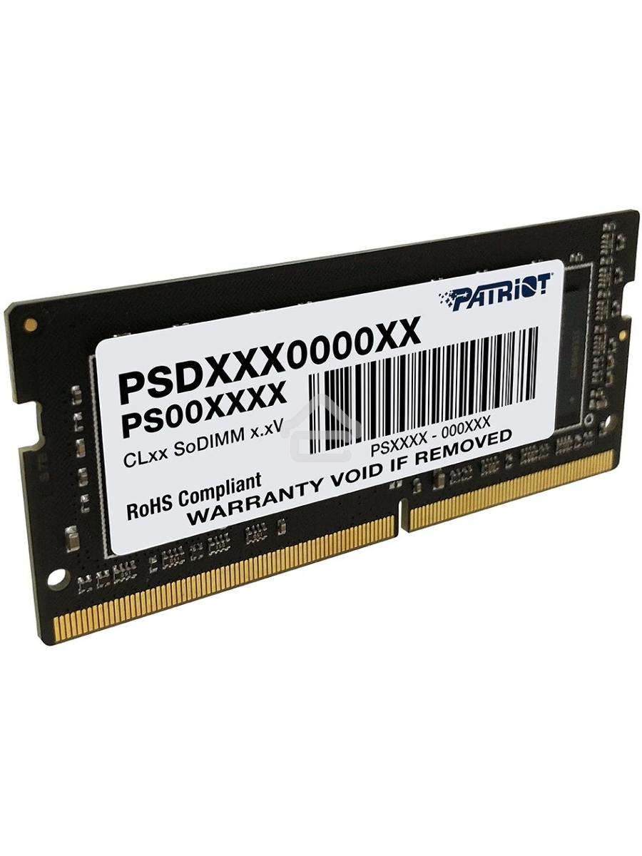 Оперативная память Patriot Signature, DDR4, 16GB (1x16 GB), 3200 MHz, CL22, SO-DIMM