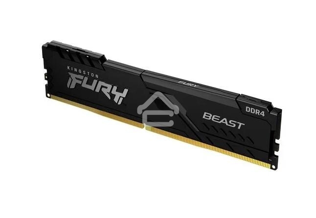 Оперативная память Kingston Fury Beast, DDR4, 32Gb (1x32Gb), 3600MHz, CL18, DIMM, с радиатором, черный