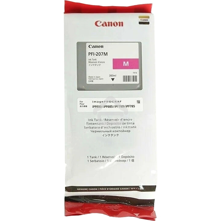 Картридж струйный Canon PFI-207 M пурпурный для для iPF680/685/780/785 300мл (8791B001)