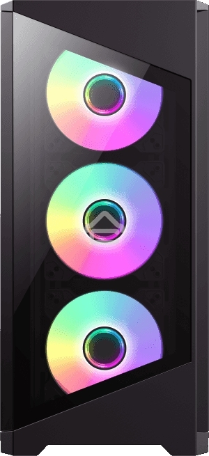 Компьютерный корпус mATX, без блока питания Gamemax Destroyer TGb mATX case, black, w/o psu, w/1xUSB3.0+2xUSB2.0, Combo Audio, w/3x12cm ARGb front fan (1xFN-12A-M6I, 2xFN-12A-S6I), w/1x12cm ARGb rear fan (FN