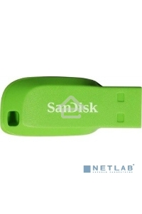 Флеш диск 16GB SanDisk CZ50 Cruzer Blade, USB 2.0, Green