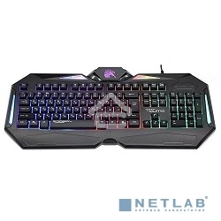 Клавиатура проводная Qumo Spirit, 104 клавиши, встроенная радужная подсветка.