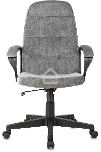Кресло руководителя Бюрократ CH 002 Fabric Light-19 серый, крестов. пластик
